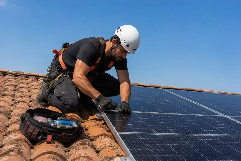 Maintenance et monitoring de panneaux solaires à Corbas